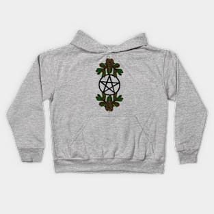 Pentagram oak acorn mushroom protection seal Kids Hoodie